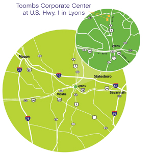 Toombs County Local Transportation Map