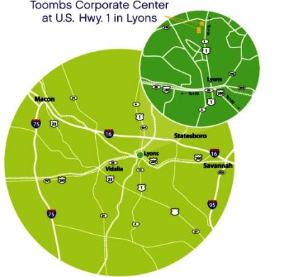 Toombs County Transportation map - Corporate Center